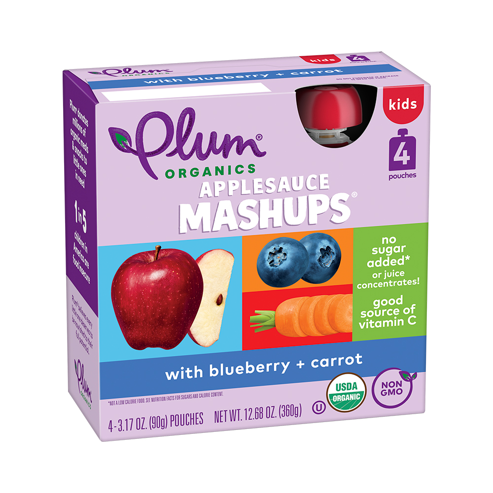 Applesauce Mashups® with Blueberry + Carrot
