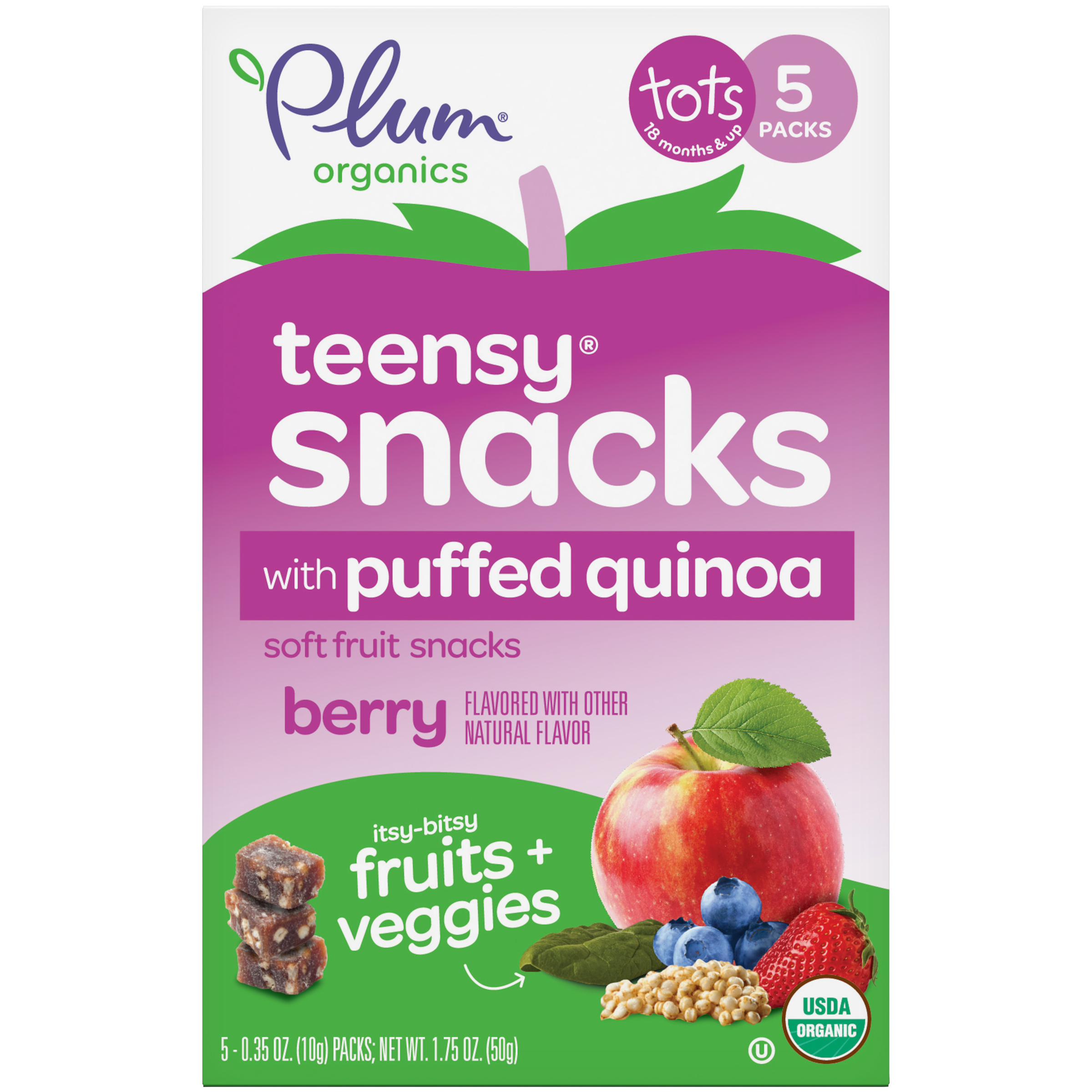 Berry Teensy Snacks with Puffed Quinoa