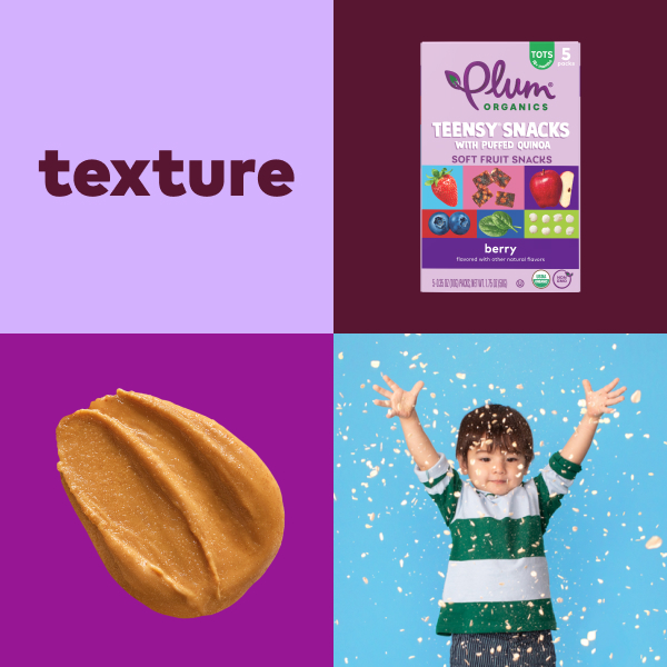 texture flavor collage featuring tot throwing oats