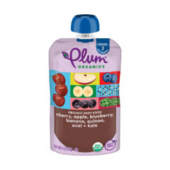 Cherry, Apple, Blueberry, Banana, Quinoa, Acai + Kale