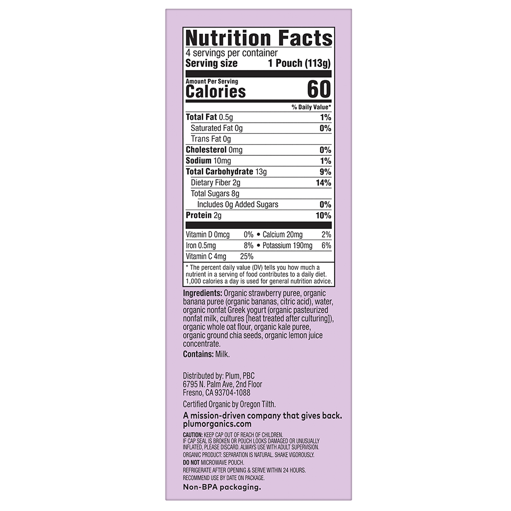 Strawberry, Banana, Greek Yogurt, Oat + Kale 4ct - Image 3